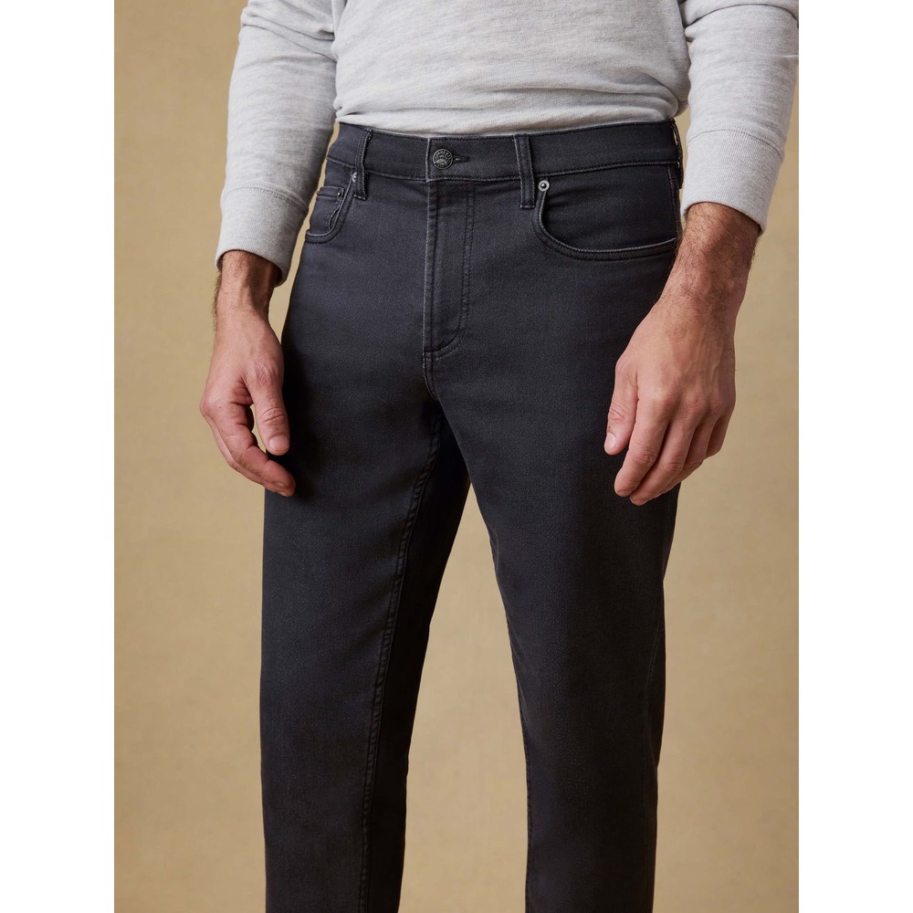 Faherty Stretch Terry 5-Pocket Pants Mens 29 Dark Grey Slim Straight Casual